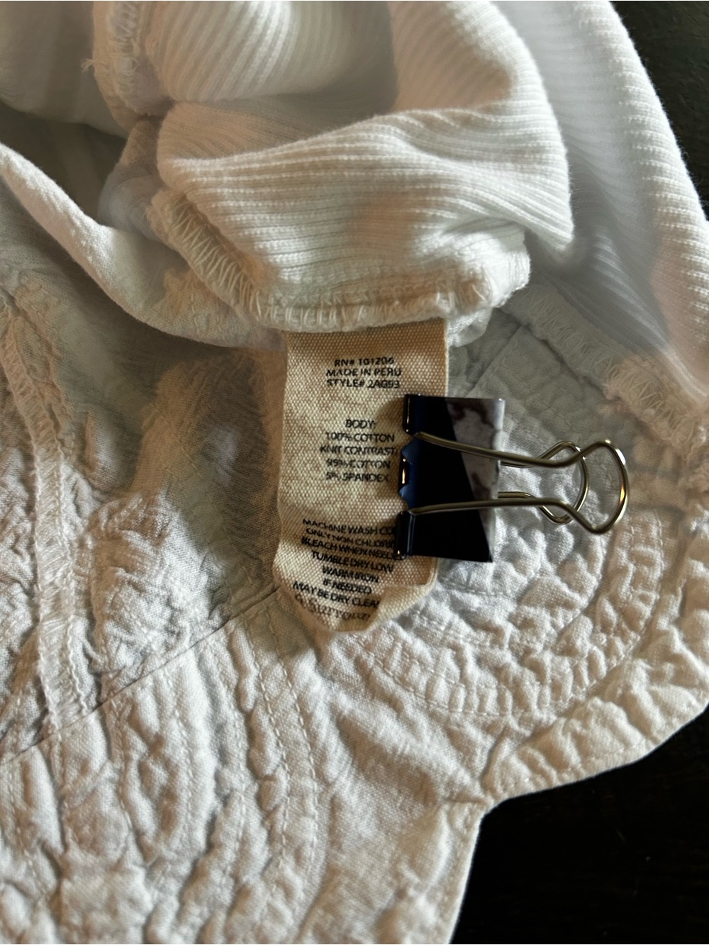 Soft Surroundings White Embroidered V-Neck Button Front Top - Picture 8 of 9